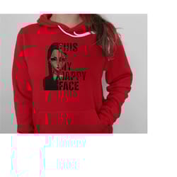 this is my happy face shirt, sarcasm hoodie, ladies unisex crewneck shirt, funny gym shirt