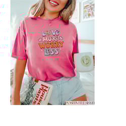 love more worry less valentine shirt, positive valentines sweatshirt, valentines day gift, happy valentines day, boho va