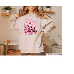 magic kingdom floral castle valentine sweatshirt, magical vacation castle valentine sweater, princes castle valentine sh