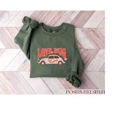 lovebug valentine sweatshirt, retro valentines day sweater, love bug vos wos crewneck valentines tshirt, love bug couple