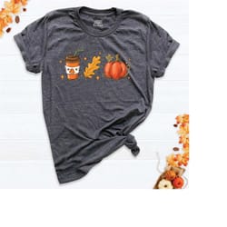 fall coffee shirt, hot coffee shirt, autumn shirt, coffee lovers shirt, fall shirt, pumpkin latte drink, thanksgiving, p