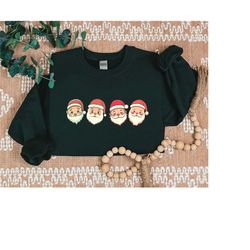 christmas retro cheerful santa shirt, christmas shirt, christmas gift sweatshirt, santa merry christmas tee, family holi