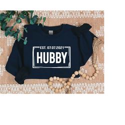 wifey and hubby t-shirt, matching shirts, wedding party sweatshirt, engagement gift, wifey shirt, honeymoon shirt, just