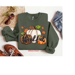 thankful shirt, leopard pumpkin shirt, pumpkin sweatshirt, thanksgiving shirt, thanksgiving sweatshirt, thanksgiving fam
