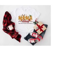nana claus christmas shirt, grandma xmas tee, grandma claus shirt, merry gigi shirt, new gigi shirt, grammy xmas shirt,