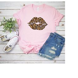 leopard lips shirt, lip shirt, valentines day shirt, valentines day gift for women, kiss shirt, valentine's day kiss shi