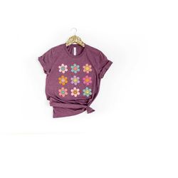 happy face daisy shirt, retro shirt, retro daisy shirt, gift for her, happy face shirt, 90s shirt, vintage shirt