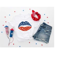 usa lips shirt, 4th of july shirt, merica shirt, 4th of july, fourth of july shirt, usa shirt, independence day shirt, r