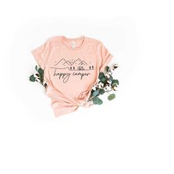 happy camper shirt, camper shirt, camping shirt, adventure lover shirt, hiking shirt, vacation shirt, camp lover shirt,