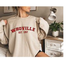 whoville christmas sweatshirt, christmas sweater, christmas sweatshirt, retro christmas sweater, christmas matching shir