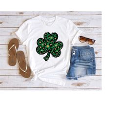 saint patrick's leopard clover shirt, st. patrick's day women shirt, st. patrick's day sweatshirt, lucky shirt, shamrock