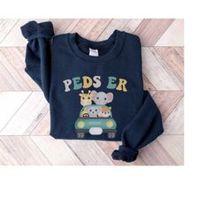 pediatric emergency nurse sweatshirt crewneck peds emergency nurse pedi er nurse shirt pediatric nurse sweatshirt pedi n