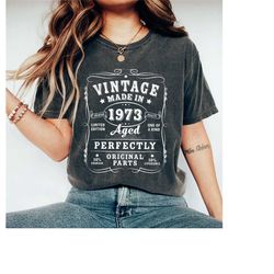 1973 vintage shirt, 50th birthday shirt, retro 50th birthday shirt, 50th birthday gift for men, gift for him, birthday s