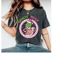 grinchy and bougie shirt, boojee grinch shirt, christmas grinch shirt, bougie shirt, christmas shirt, christmas pink gri