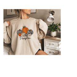 hey pumpkin sweatshirt long sleeve,women's thanksgiving sweatshirt,hey pumpkin shirt,fall hoodie,thanksgiving gift,cute