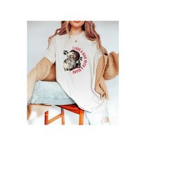 i love a man with a beard santa christmas shirt, vintage santa sweatshirt, funny santa beard shirt, cute christmas for w