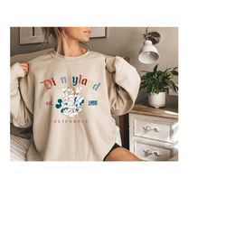 retro mickey and friends disneyland est 1955 sweatshirt,vintage disneyland crewneck sweatshirt,disneyland shirt,family v