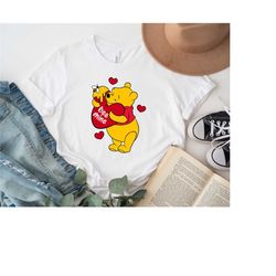 pooh bee mine shirt, winnie the pooh love heart shirt hoodie sweatshirt, disney valentine's day shirt, disney valentine'