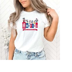 disney mickey and friends america shirt, disney happy independence day shirt sweatshirt hoodie, disney 4th of july shirt
