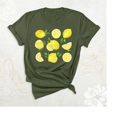 lemon shirt, cute fruit lover shirt, cottagecore shirt, botanical shirt, funny spring shirt, garden shirt, lemon slice s