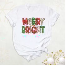 merry christmas shirt, christmas bright shirt, christmas crewneck, ladies christmas shirt, christmas lights shirt for wo