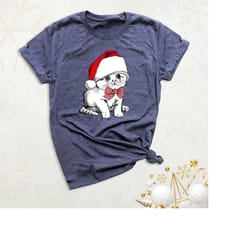 christmas santa cat shirt, meow christmas shirt, christmas cat mom shirt, cat lover tshirt, kitten christmas shirt, xmas