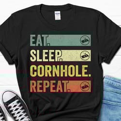 eat sleep cornhole repeat gift, funny cornhole men's shirt, cornhole dad t-shirt, cornhole gift for husband, father's da