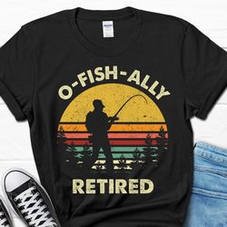 husband fisherman tee for him, funny retired dad gift, father's day t-shirt for men, fishing grandpa men's shirt, retire