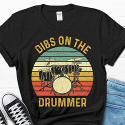 husband drummer men's shirt, grandpa drumming gift for him, drums t-shirt for men, father's day dad tee, funny drumming