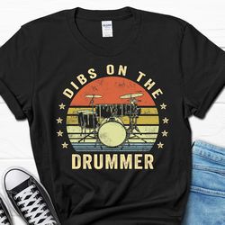husband drummer tee, funny drumming gifts for him, drums t-shirt for men, father's day shirt from wife, papa grandpa dru
