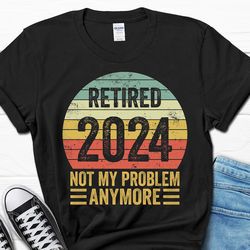 retired 2024 husband men's gift, retirement shirt for men, retired grandpa tee for him, retirement party gifts, funny co