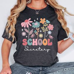 wildflower school secretary shirt,school receptionist t-shirt,front office women tee, administrator shirt,assistant shir