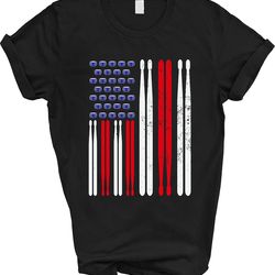 drummer sticks t-shirt, drummer gift, drum sticks flag tee, gift for drummer, rock music shirt, drum sweater, drummer sh