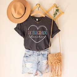 fifth grade teacher shirts, 5th grade teacher tee, teacher team shirt, elementary teacher, gift for teacher, back to sch