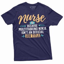 nurse funny t-shirt nurses day multitasking tee shirt gift for wife mom cna rn medical hospital nurse appreciation day t