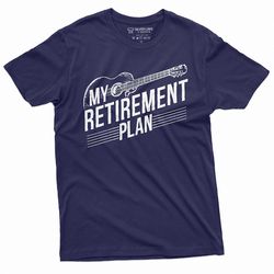 retirement plan mens t-shirt guitar player guitarist tee shirt gift for dad grandpa husband teeshirt retire tee