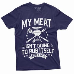 men's funny bbq my meat is not going to rub itself tee shirt funny 4th of july shirt humor tee