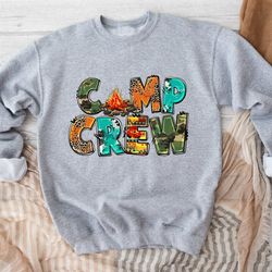 camp crew sweatshirt, camper sweatshirt, campfire sweatshirts, marshmallow gift, gift for campers, camp lover gift, natu