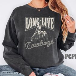 oversized western aesthetic sweatshirt, long live cowboy, cowboy killer, vintage western sweatshirt, vintage cowboy crew