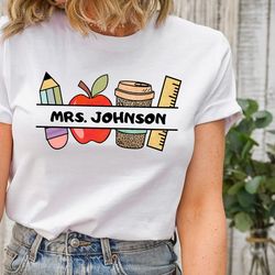 name teacher shirt, personalized teacher shirt, teacher shirt, kindergarten teacher, elementary teache