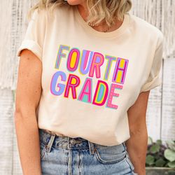 4th grade shirt, fourth grade rainbow shirt, 4th grade squad shirt, fourth grade squad shirt, fourth grade shirt, fourth