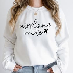 airplane mode sweatshirt, leopard airplane sweatshirt, travel shirt, gift for traveler, adventurer gift, travel sweatshi