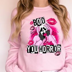 boo you horror sweatshirt, mean girls halloween sweatshirt, spooky sweatshirt, horror bleached sweatshirt, horror movie