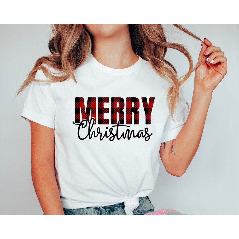 Buffalo Plaid Christmas Shirt, Christmas Shirt, Merry Christmas Shirt, Christmas Shirts For Family, Holiday Shirt, Christmas Gift.jpg