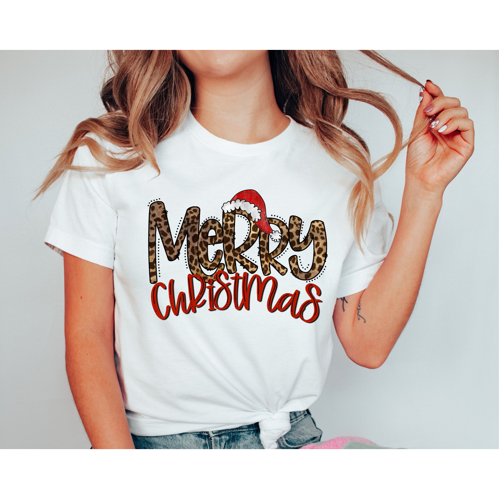 Buffalo Plaid Christmas Shirt, Merry Christmas Shirt, Christmas T-shirt, Christmas Family Shirt, Christmas Gift, Holiday Gift, Leopard Shirt.jpg