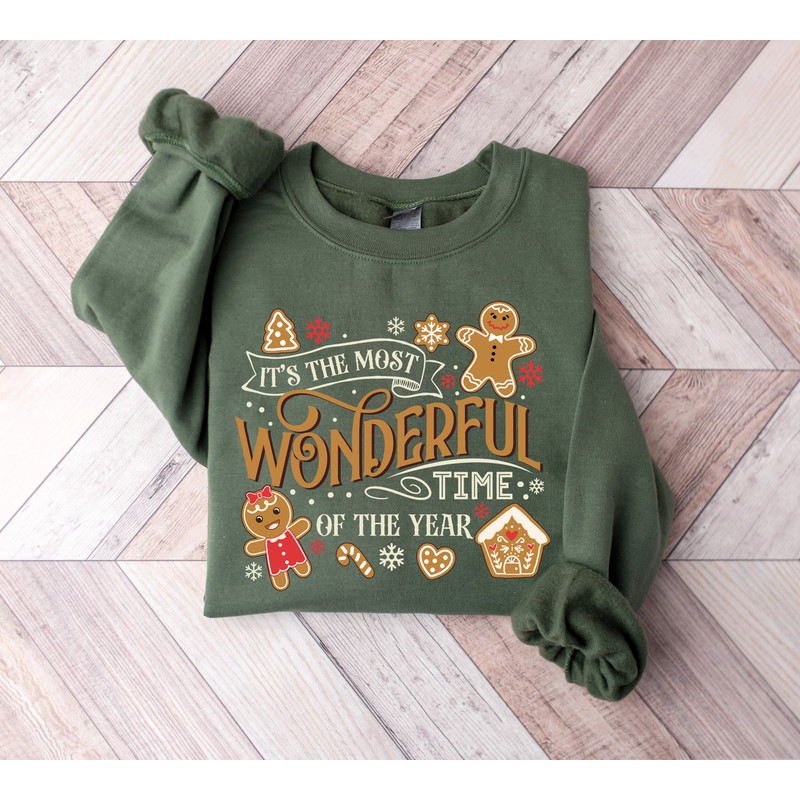 Christmas Gingerbread Sweatshirt, The Most Wonderful Time Of The Year Disney Christmas Sweater, Christmas Cookies Sweater, Christmas Party.jpg