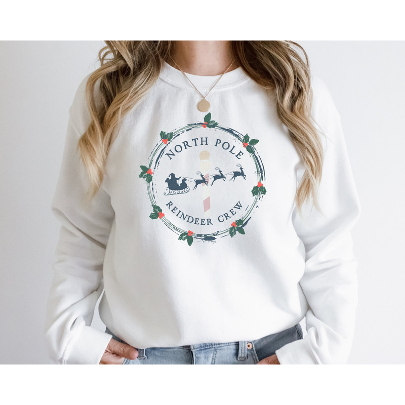 Christmas Reindeer Sweatshirt, Christmas Sweatshirt, Christmas Reindeer Crew Hoodie, Reindeer Sweatshirt, Christmas Gift Shirt, Santa Tee 1.jpg