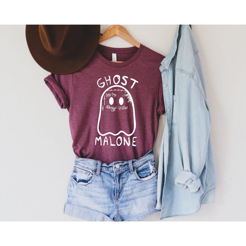 Ghost Malone Shirt, Cute Halloween Tee, Scary Ghost Shirt, Boo Tee Gift, Happy Halloween Tee, Spooky Halloween Shirt, Sarcastic Ghost Tee.jpg