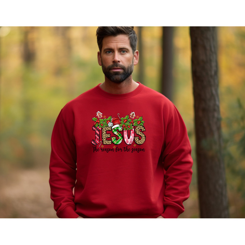 Jesus The Reason For The Season, Retro Unisex Sweatshirt, Christian Christmas Sweatshirt, Christmas Jesus Shirt, Jesus Christmas Sweatshirt.jpg