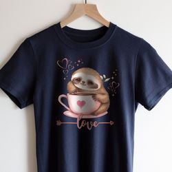 love sloth shirt, cute sloth valentines shirt, valentine sweatshirt, animal lover shirt, valentine tee, valentines women